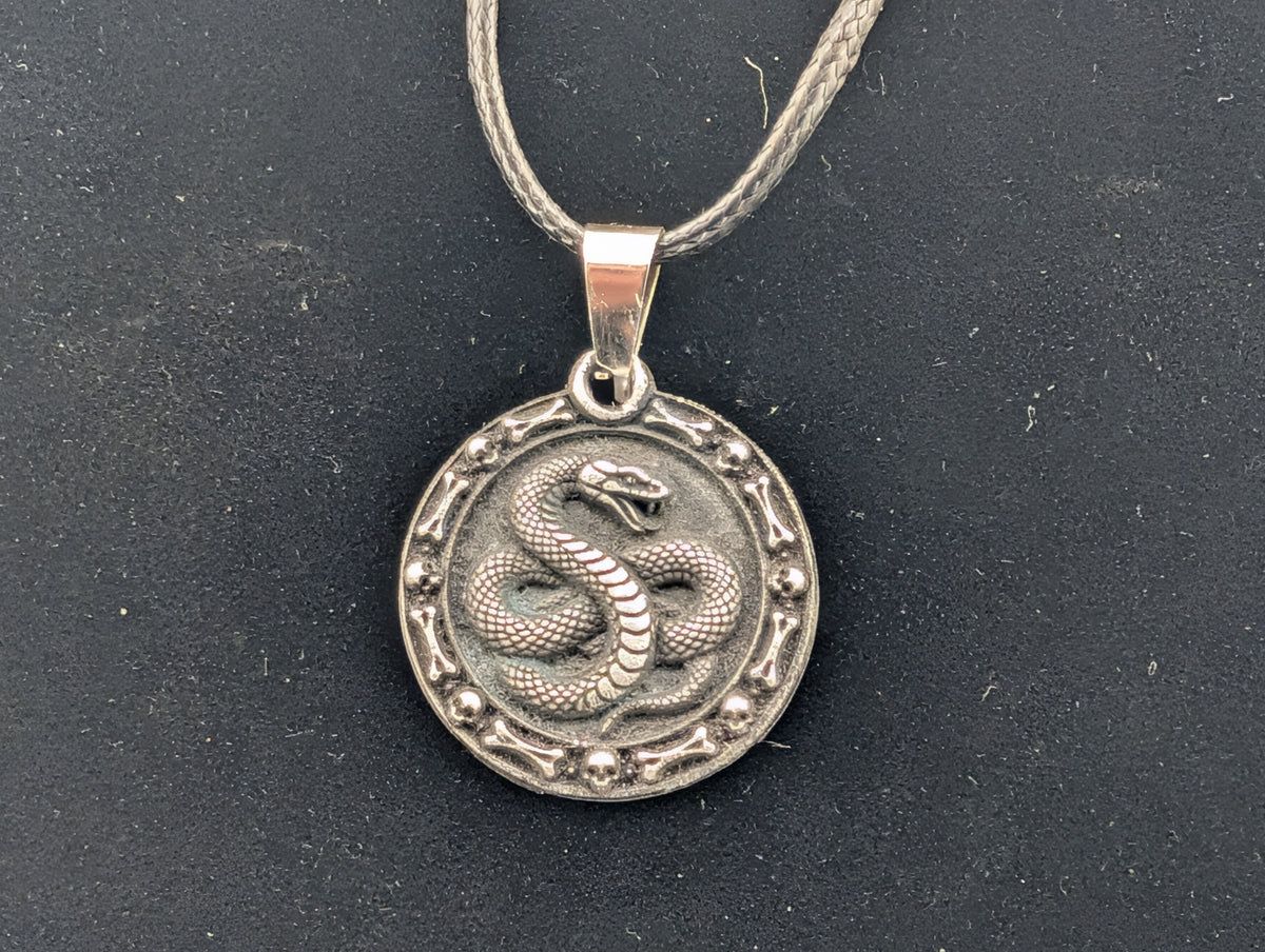 Snake Token - Aluminium Pendant