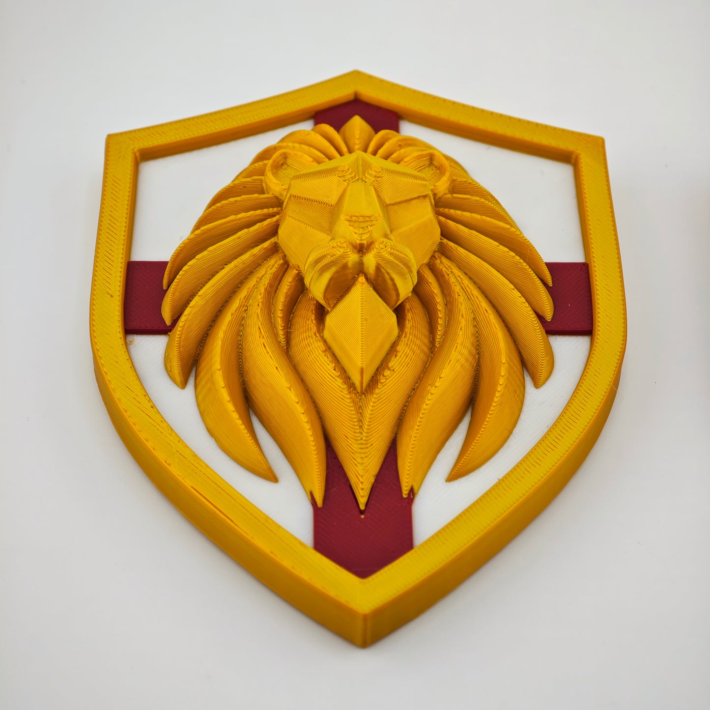 Wall/Desk Decorative Lion Head Patriotic Shield