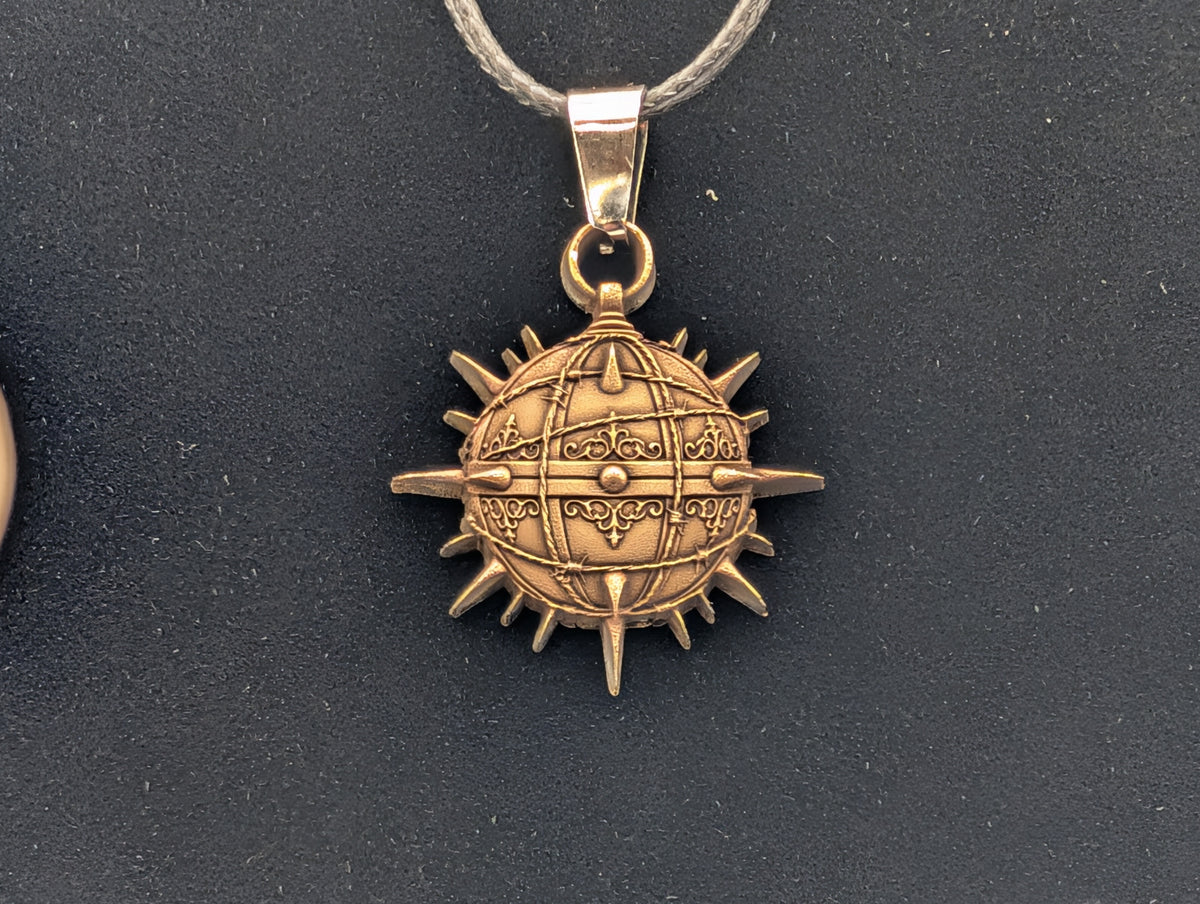 Spikey Ball - Brass Pendant