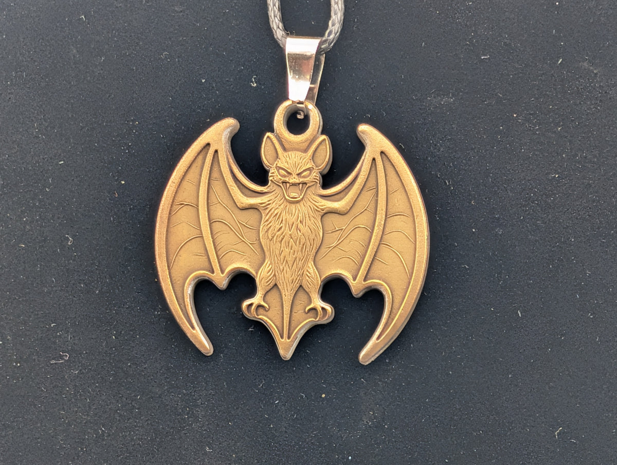 Bat - Brass Pendant