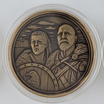 Brass Coins Custom Viking Couple