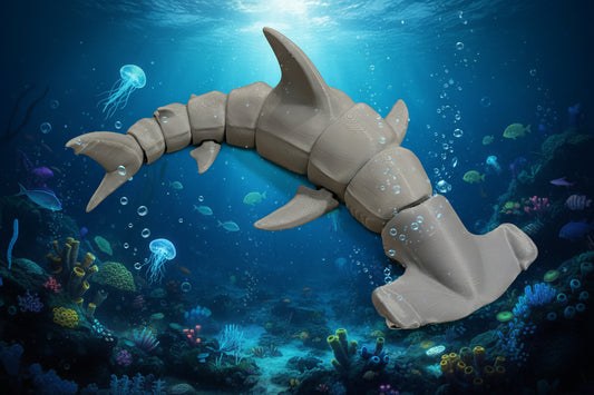 Hammer Head Shark Large Articulated Animal