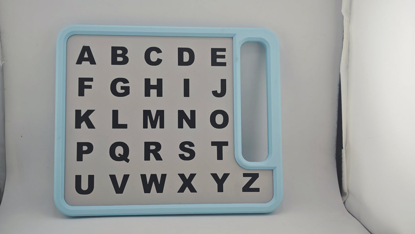 Alphabet chart for non verbal communication