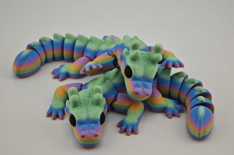 Short Sensory Dragon – Mini Articulated Fidget & Desk Toy